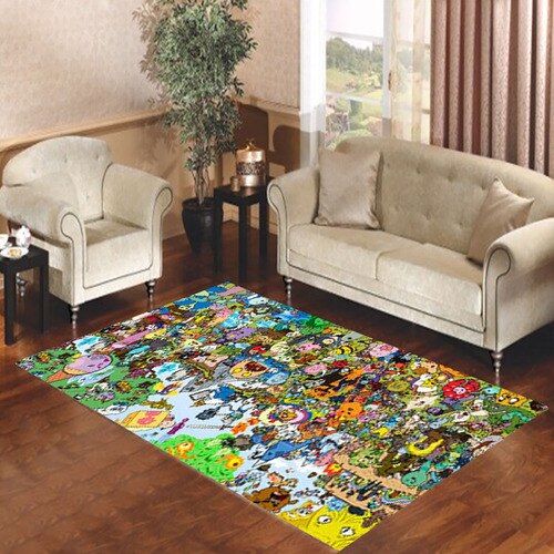Adventure Time Party All Character Living Room Carpet Rugs Adventure Time Party All Character Living Room Carpet Rugs