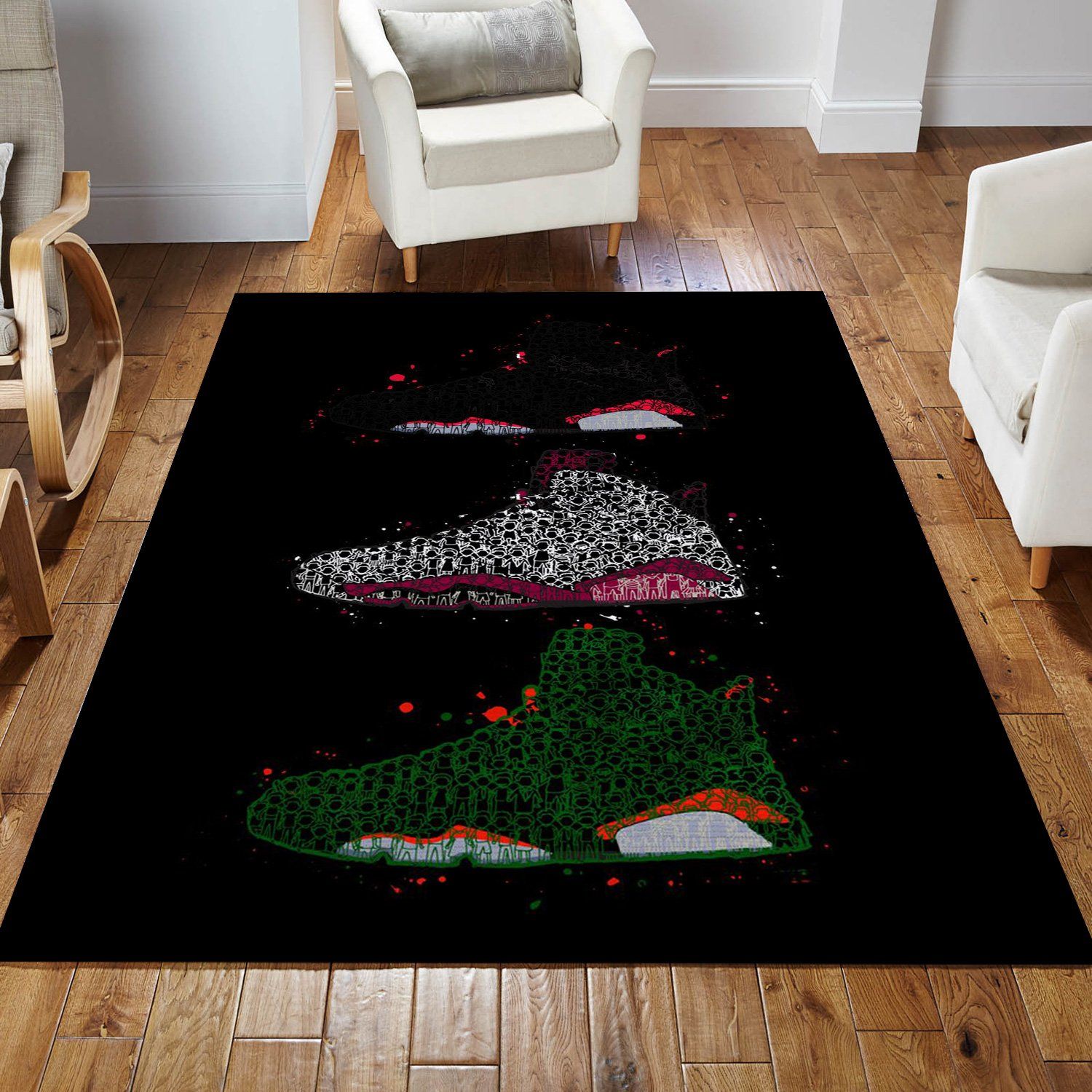 Air Jordan Doodle Area Rug Bedroom Rug Us Gift Decor Air Jordan Doodle Area Rug Bedroom Rug Us Gift Decor