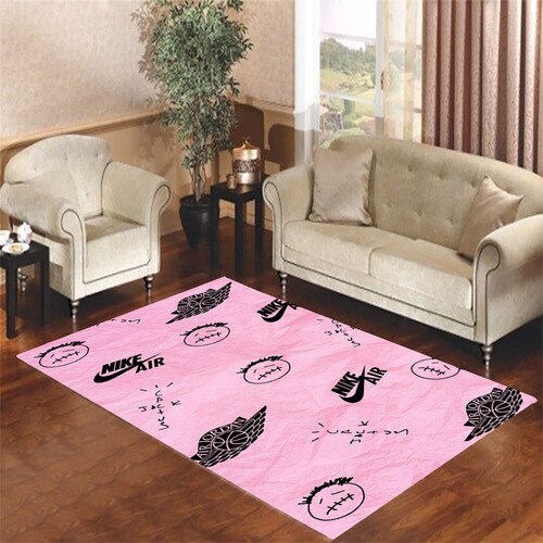 Air Jordan Logo Pink Wallpaper Living Room Carpet Rugs Air Jordan Logo Pink Wallpaper Living Room Carpet Rugs