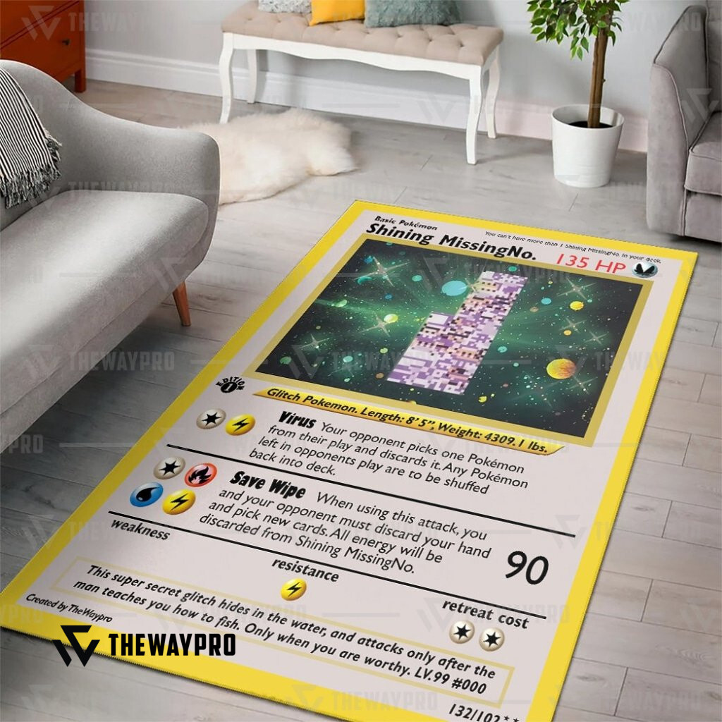 Anime Pokemon 1St Edition Missingno. Holo Rare Vintage Rug Anime Pokemon 1St Edition Missingno. Holo Rare Vintage Rug