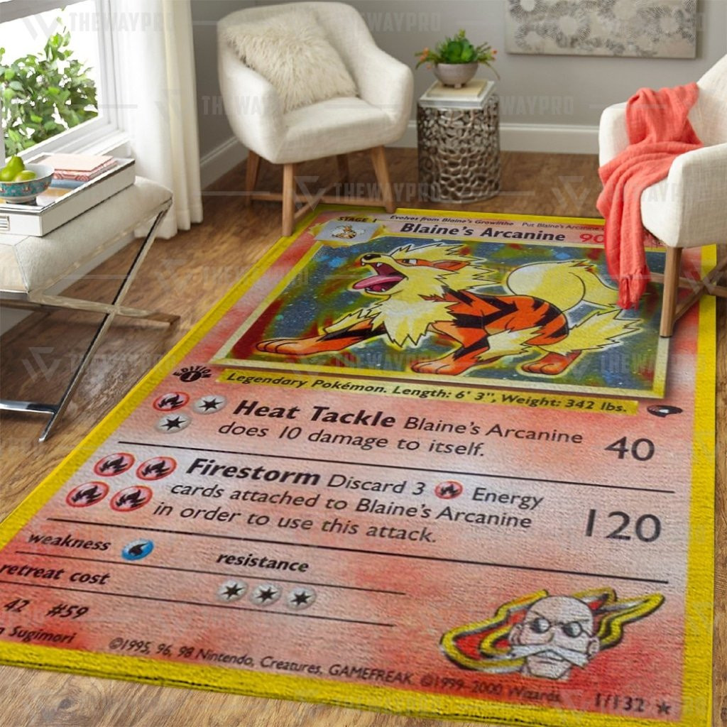Anime Pokemon Blaine’S Arcanine Rug Anime Pokemon Blaine’S Arcanine Rug