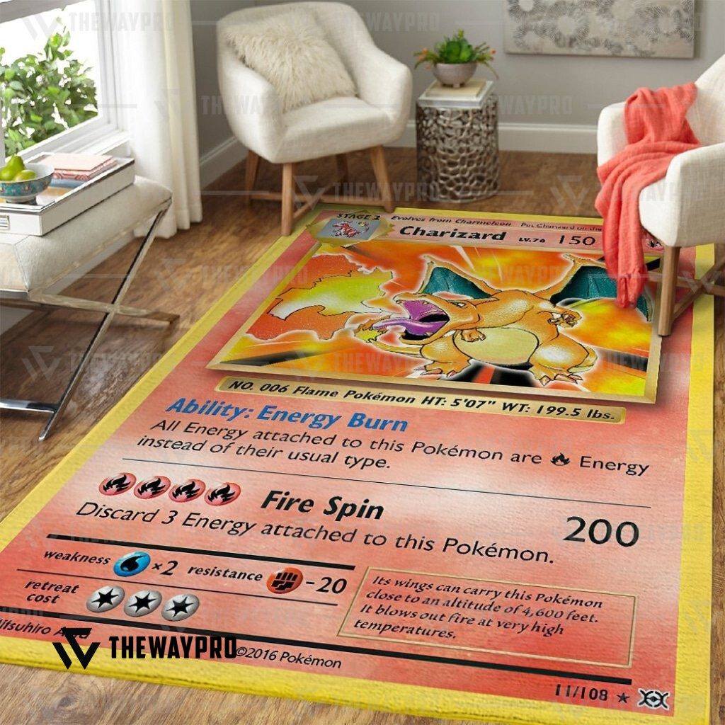 Anime Pokemon Charizard Evolutions Rug Anime Pokemon Charizard Evolutions Rug