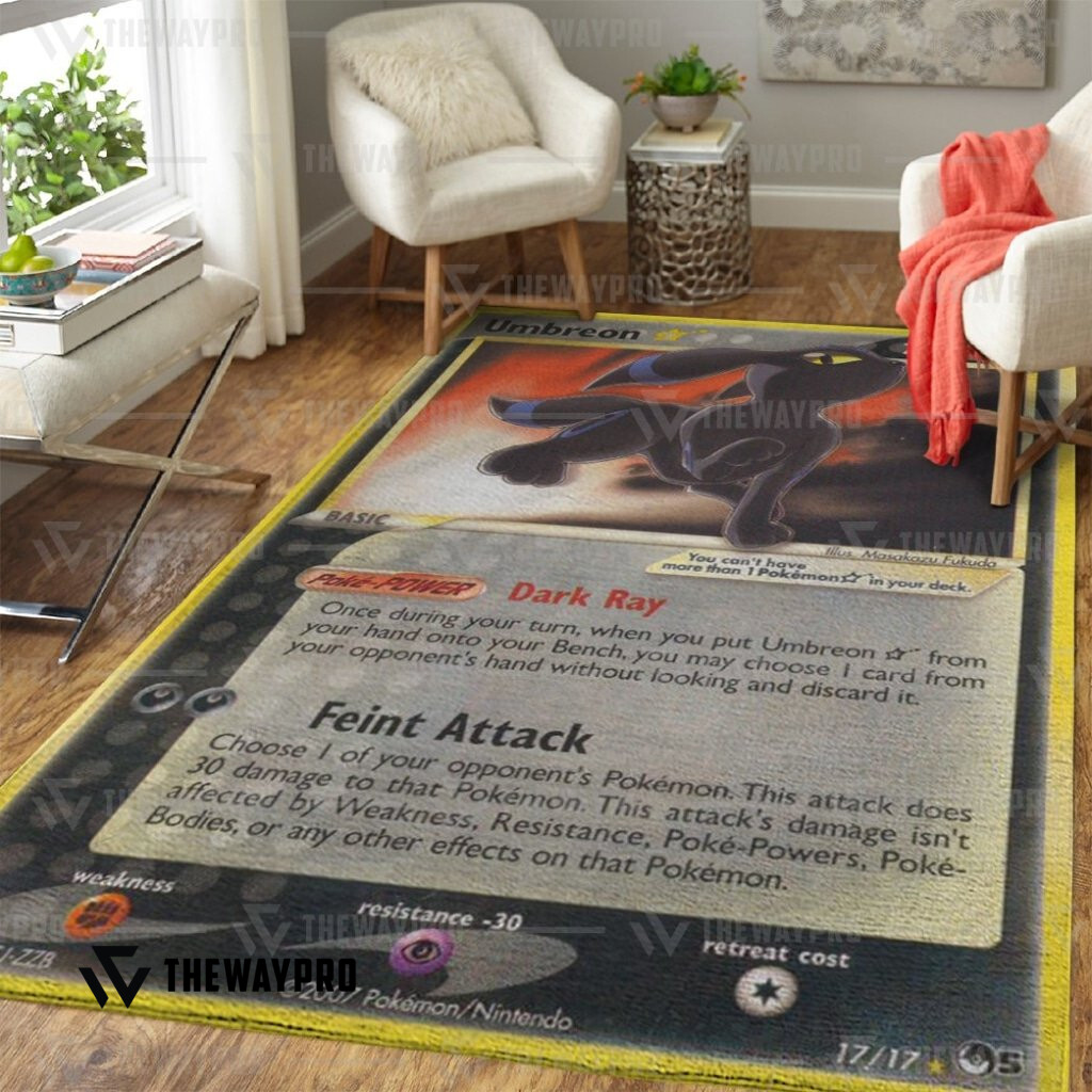 Anime Pokemon Gold Star Umbreon Rug Anime Pokemon Gold Star Umbreon Rug