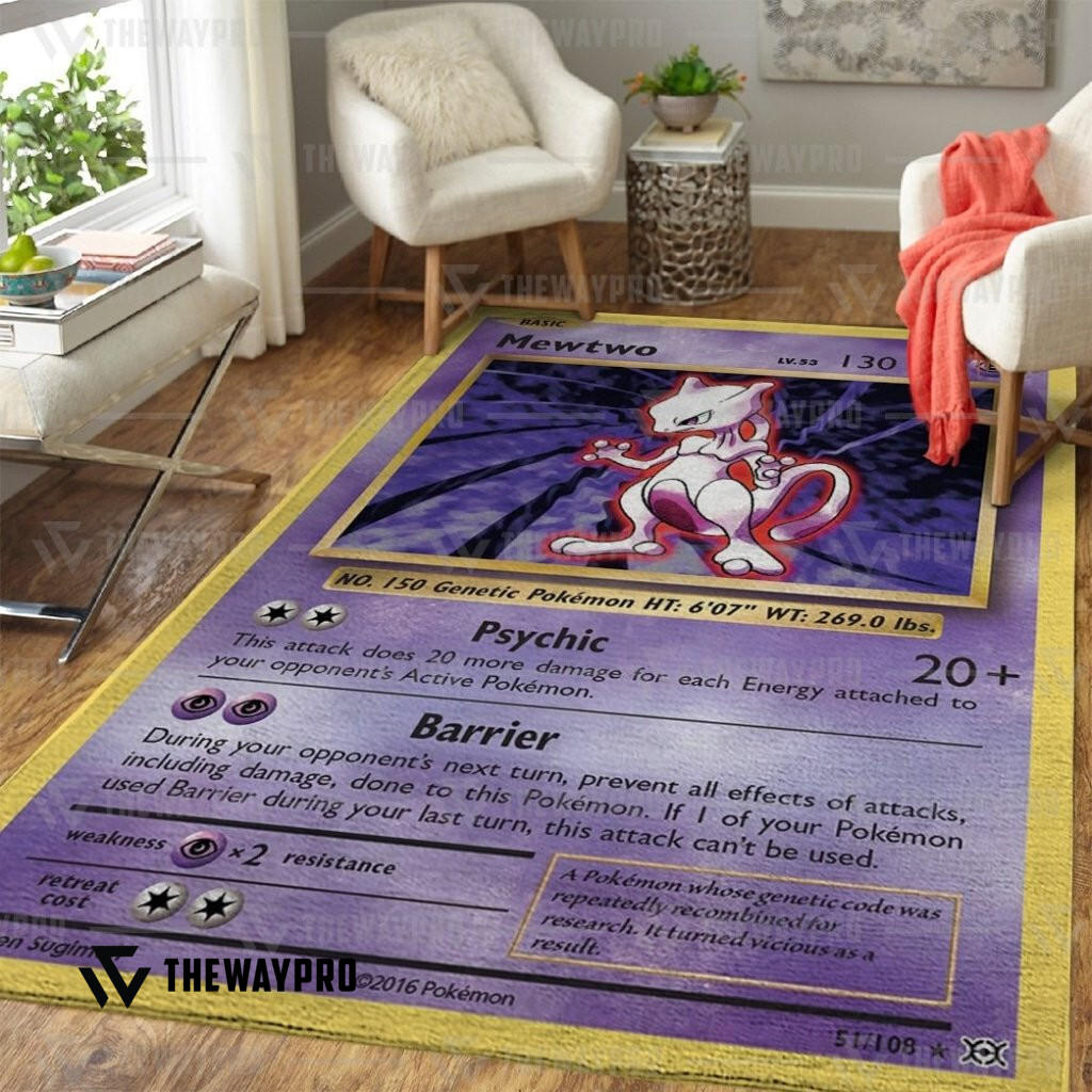 Anime Pokemon Mewtwo Evolutions Rug Anime Pokemon Mewtwo Evolutions Rug