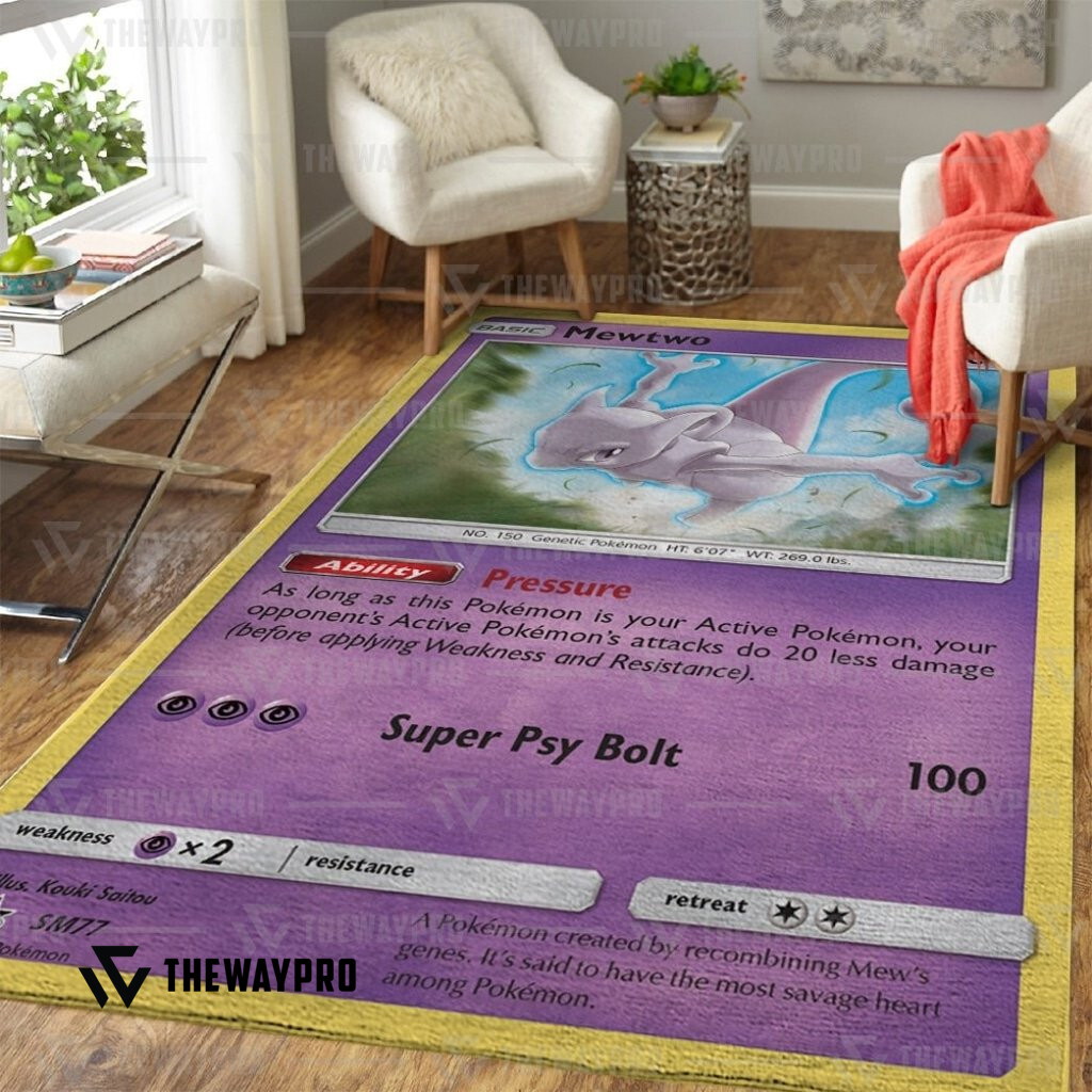 Anime Pokemon Mewtwo Psychic Rug Anime Pokemon Mewtwo Psychic Rug