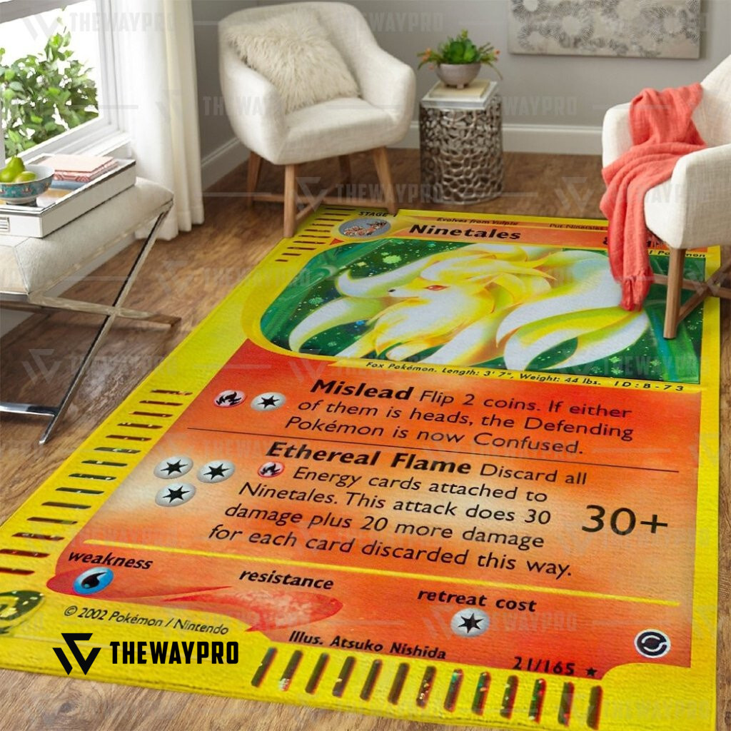 Anime Pokemon Ninetales Rug Anime Pokemon Ninetales Rug