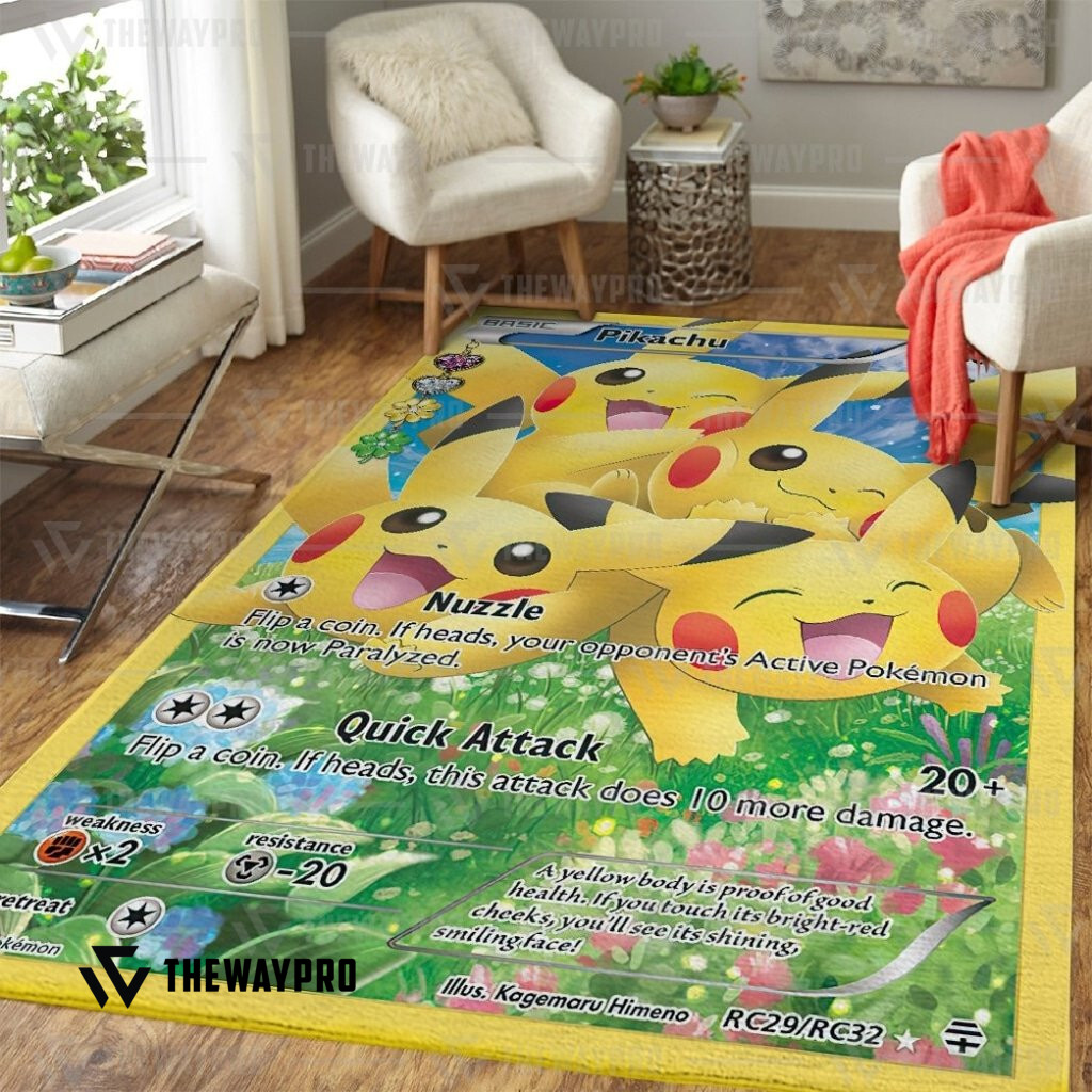 Anime Pokemon Pikachu Generations Rug Anime Pokemon Pikachu Generations Rug