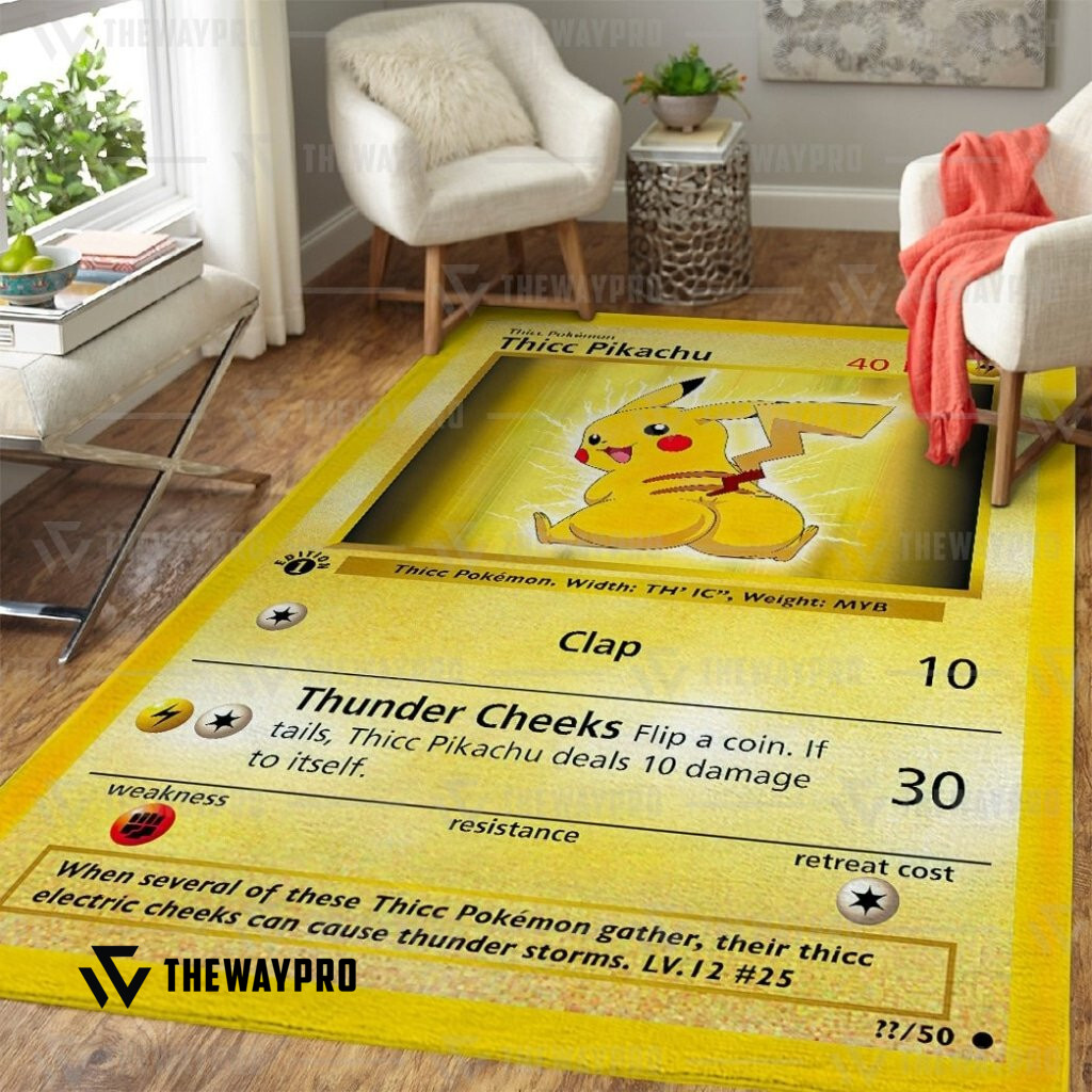 Anime Pokemon Thicc Pikachu Rug Anime Pokemon Thicc Pikachu Rug