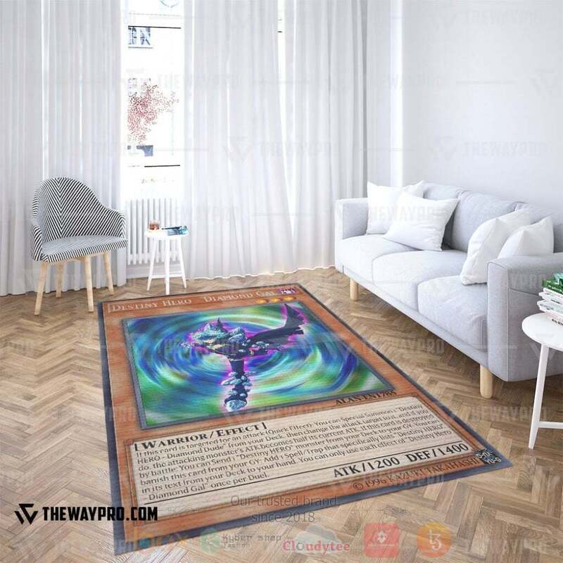 Anime Ygo Destiny Hero Diamond Gal Custom Rug Anime Ygo Destiny Hero Diamond Gal Custom Rug