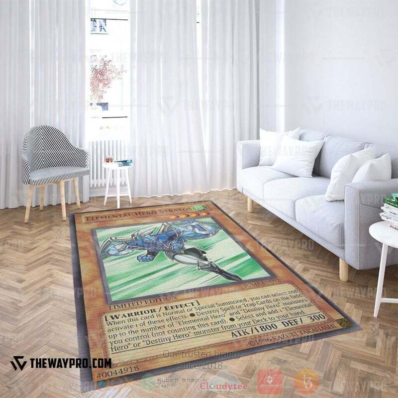 Anime Ygo Elemental Hero Stratos Custom Rug Anime Ygo Elemental Hero Stratos Custom Rug