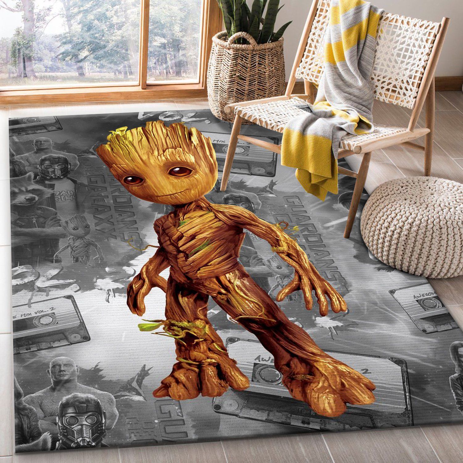 Baby Groot Movie Area Rug Living Room Rug Christmas Gift Us Decor Baby Groot Movie Area Rug Living Room Rug Christmas Gift Us Decor