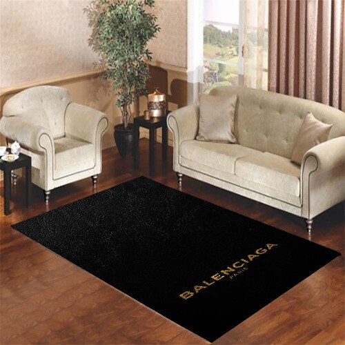 Balenciaga Paris Black Living Room Carpet Rugs Balenciaga Paris Black Living Room Carpet Rugs