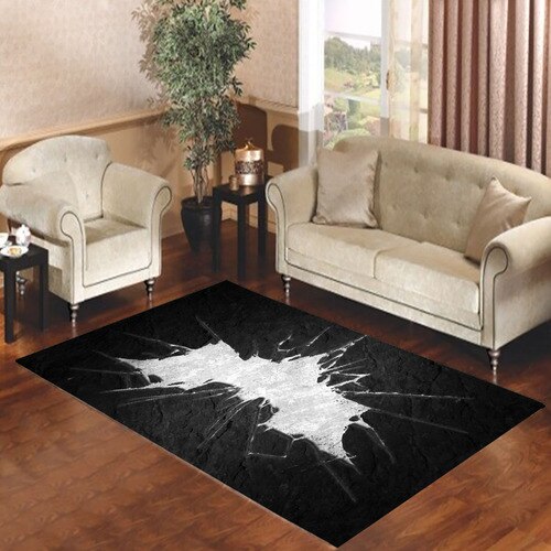 Batman Cracked Out Broken Glass 2 Living Room Carpet Rugs Batman Cracked Out Broken Glass 2 Living Room Carpet Rugs