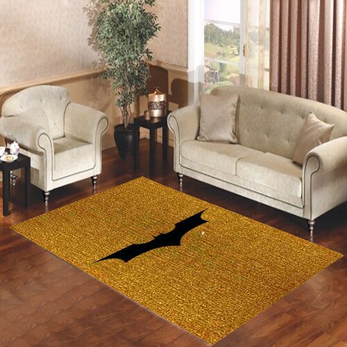 Batman Logo Gold Living Room Carpet Rugs Batman Logo Gold Living Room Carpet Rugs