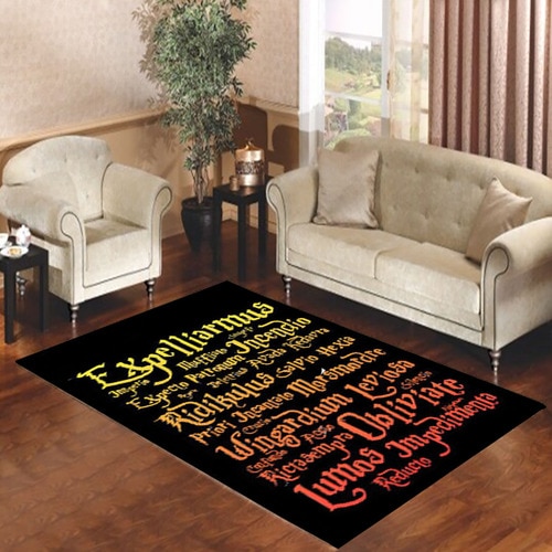 Black Magic Spells Harry Potter Living Room Carpet Rugs Black Magic Spells Harry Potter Living Room Carpet Rugs