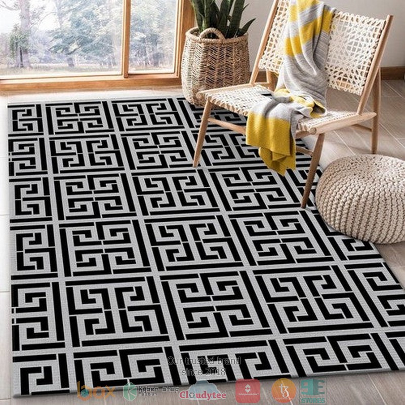 Black White Greek Key Rug Carpet Black White Greek Key Rug Carpet