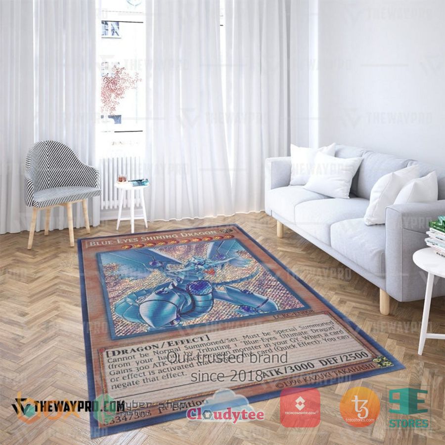 Blue Eyes Shining Dragon Rug - Cutting dash