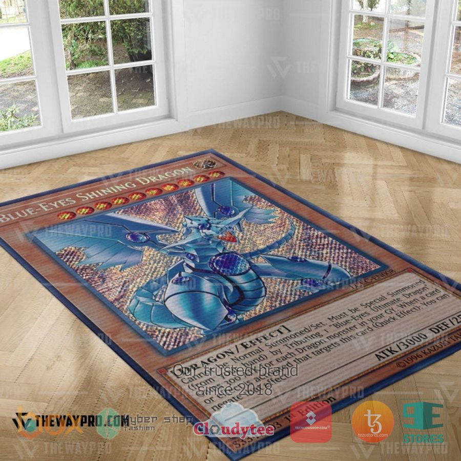 Blue Eyes Shining Dragon Rug Blue Eyes Shining Dragon Rug