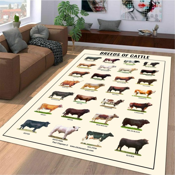 Breeds Of Cattle Nnowledge Area Rug – Ts170222 Breeds Of Cattle Nnowledge Area Rug – Ts170222