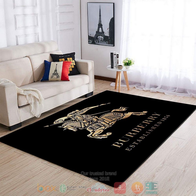 Burberry Brand Established 1856 Black Rug Burberry Brand Established 1856 Black Rug