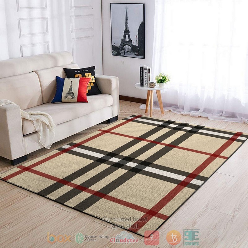 Burberry Brand Khaki Pattern Rug Burberry Brand Khaki Pattern Rug