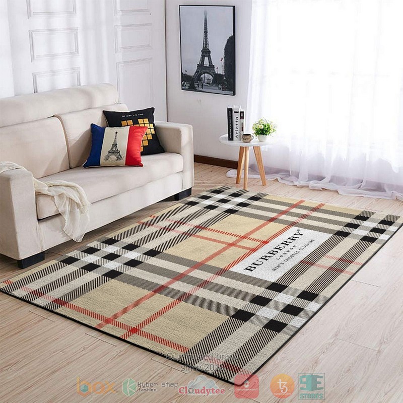 Burberry London Fashion Brand Men’S Tailored Clothing Khaki Plaid Pattern Rug Burberry London Fashion Brand Men’S Tailored Clothing Khaki Plaid Pattern Rug