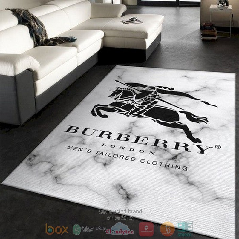 Burberry London Men’S Tailored Clothing White Marble Pattern Rug Burberry London Men’S Tailored Clothing White Marble Pattern Rug