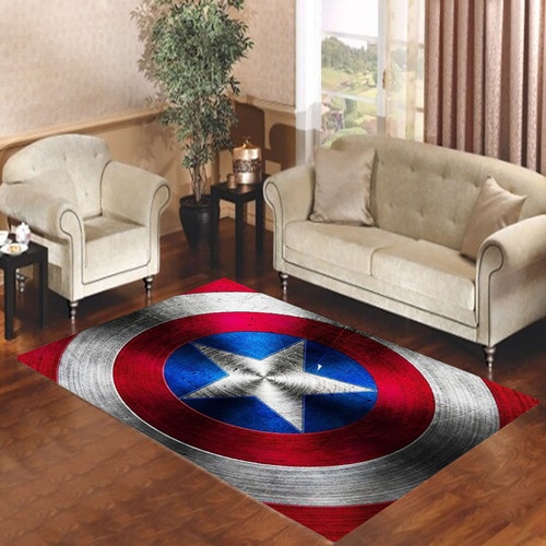Captain America Shield Inspired Living Room Carpet Rugs Captain America Shield Inspired Living Room Carpet Rugs