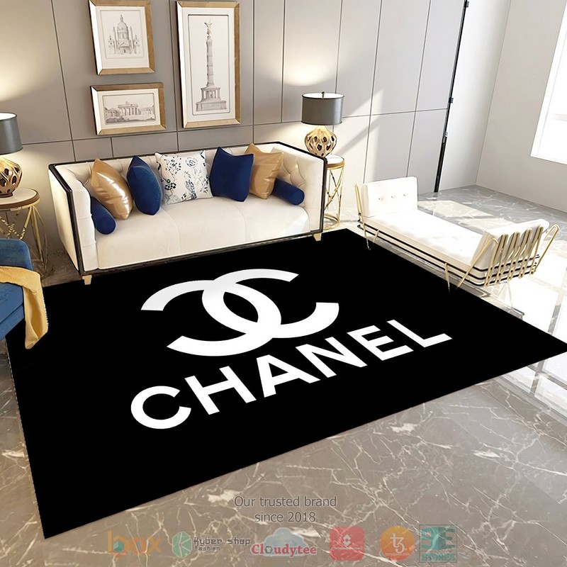 Chanel Brand Black White Rug Chanel Brand Black White Rug