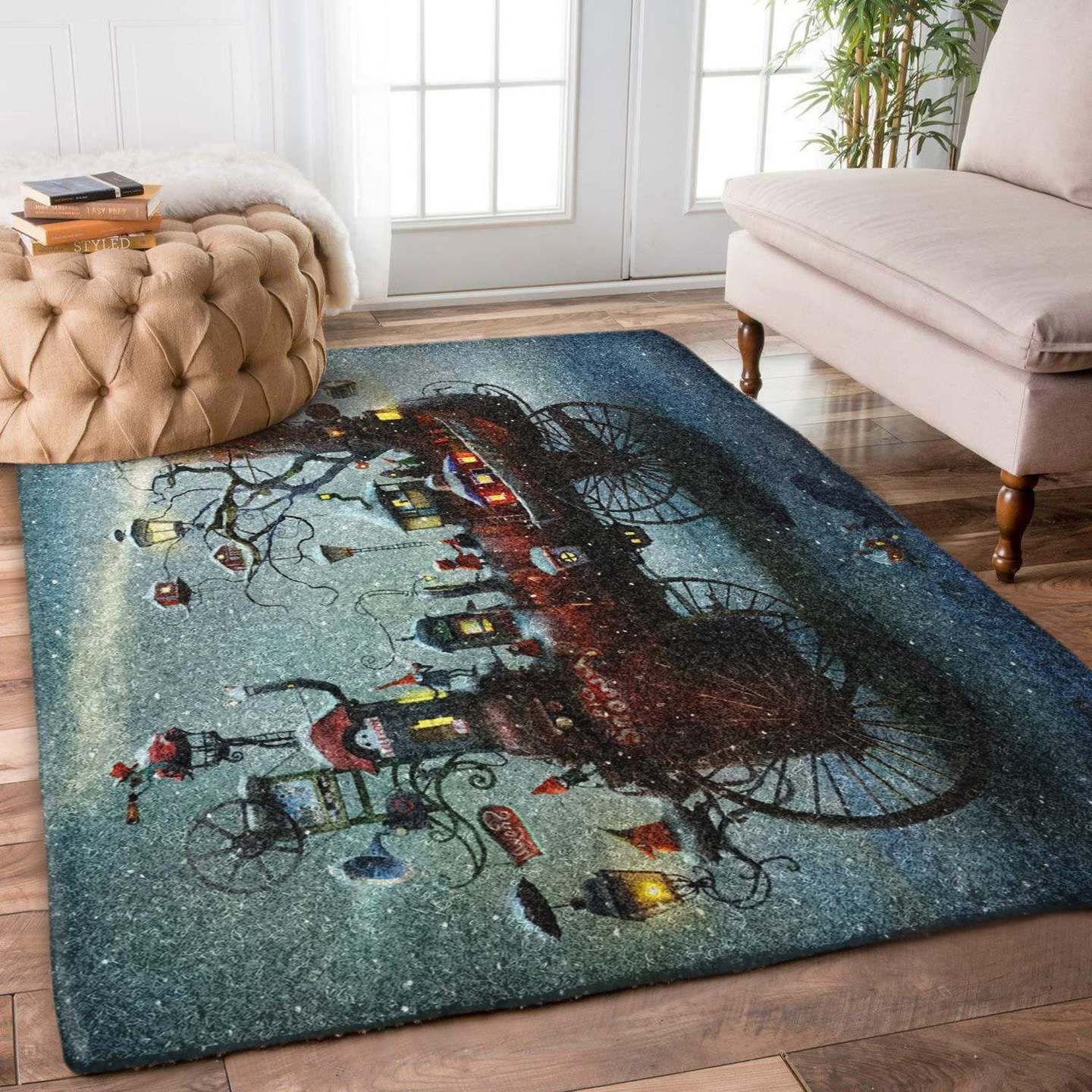 Christmas Train Dv1810061R Rug Carpet Christmas Train Dv1810061R Rug Carpet