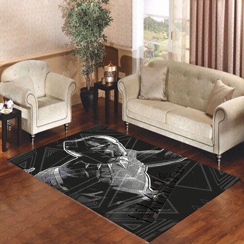 Civil War Black Panther Stare Living Room Carpet Rugs Civil War Black Panther Stare Living Room Carpet Rugs