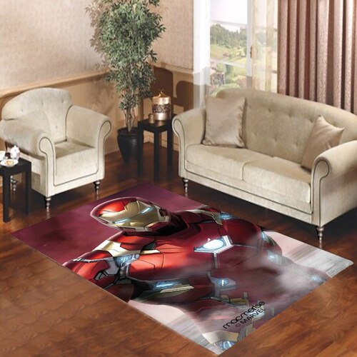 Civil War Team Red Ironman Living Room Carpet Rugs Civil War Team Red Ironman Living Room Carpet Rugs