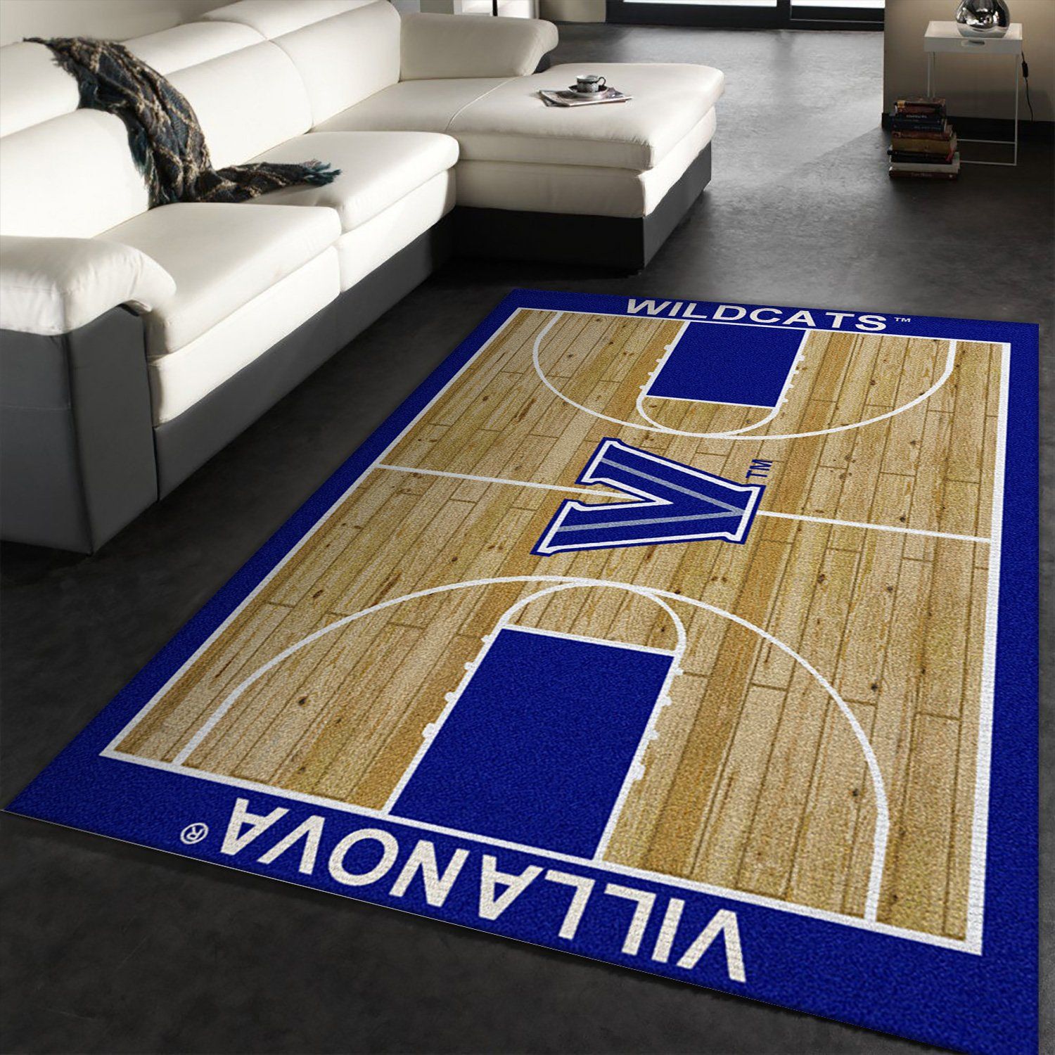 College Home Court Villanova Basketball Team Logo Area Rug College Home Court Villanova Basketball Team Logo Area Rug