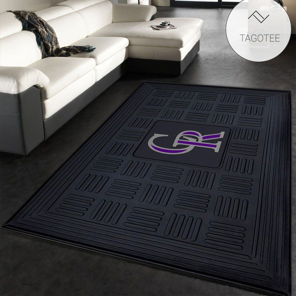 Colorado Rockies Medallion Mlb Team Logos Kitchen Rug Floor Decor Home Decor