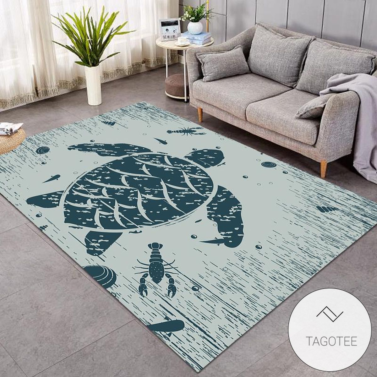 Dark Tortoise Mythical Style Rug Living Room Carpet Dark Tortoise Mythical Style Rug Living Room Carpet