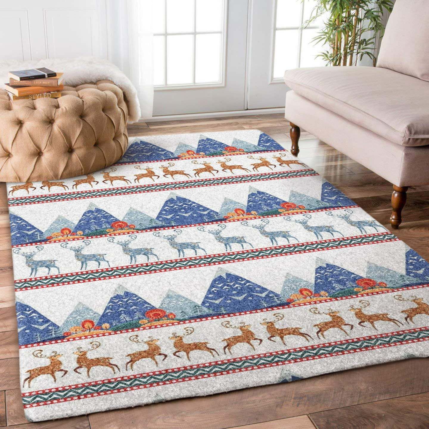 Deer Christmas Hn1810070R Rug Carpet Deer Christmas Hn1810070R Rug Carpet