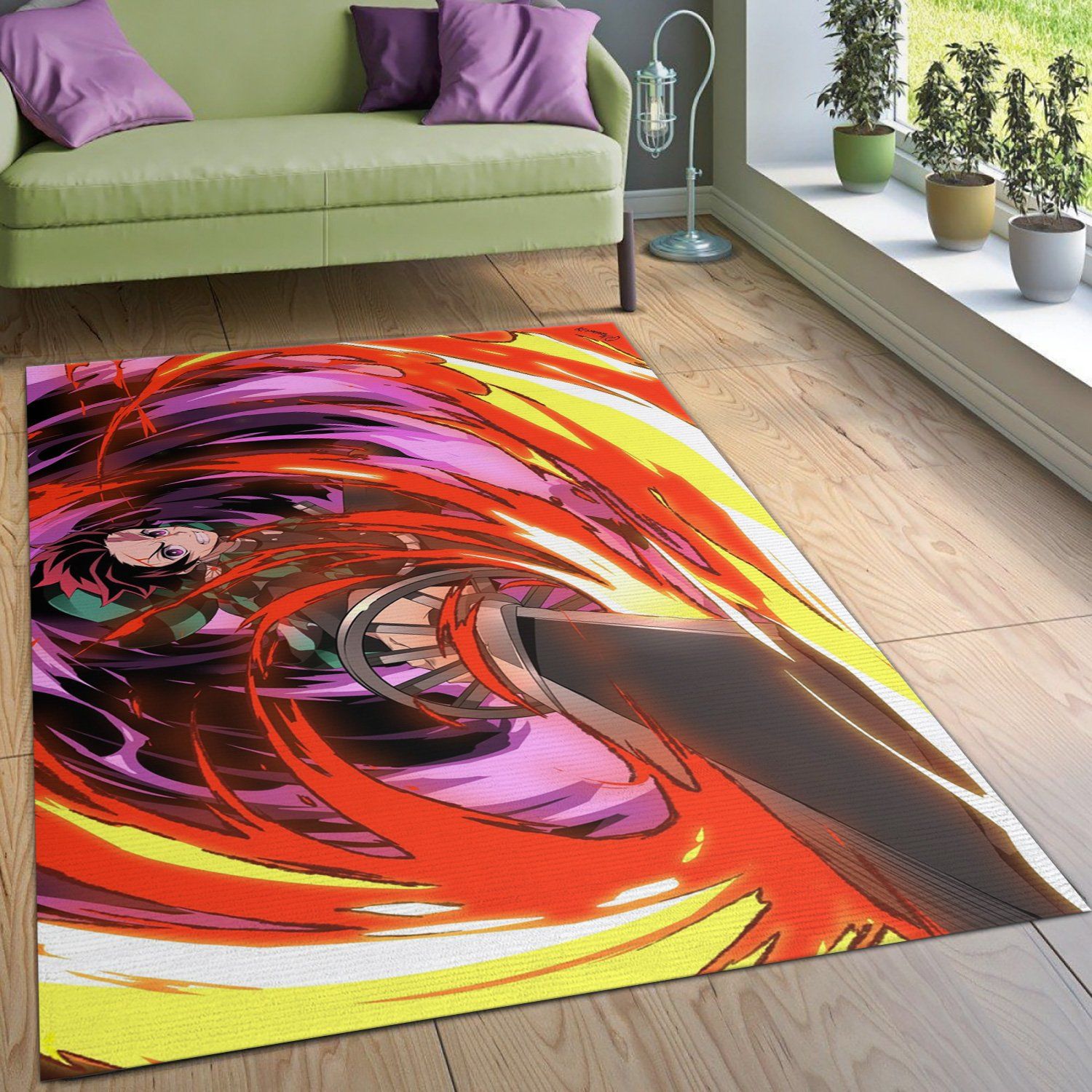 Demon Slayder Anime V1 Area Rug Living Room Rug Home Us Decor Demon Slayder Anime V1 Area Rug Living Room Rug Home Us Decor