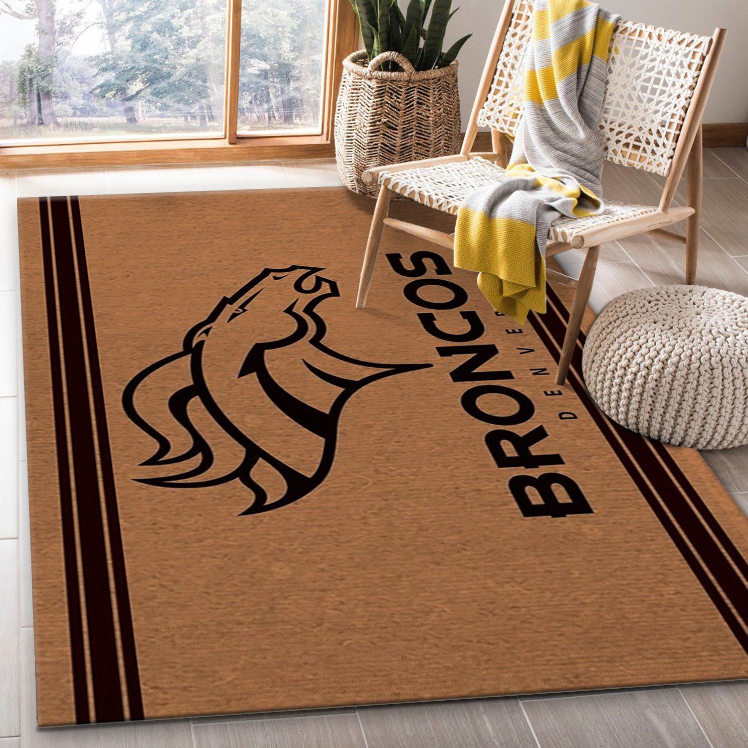 Denver Broncos Brown Logo Nfl Area Rug For Christmas Denver Broncos Brown Logo Nfl Area Rug For Christmas