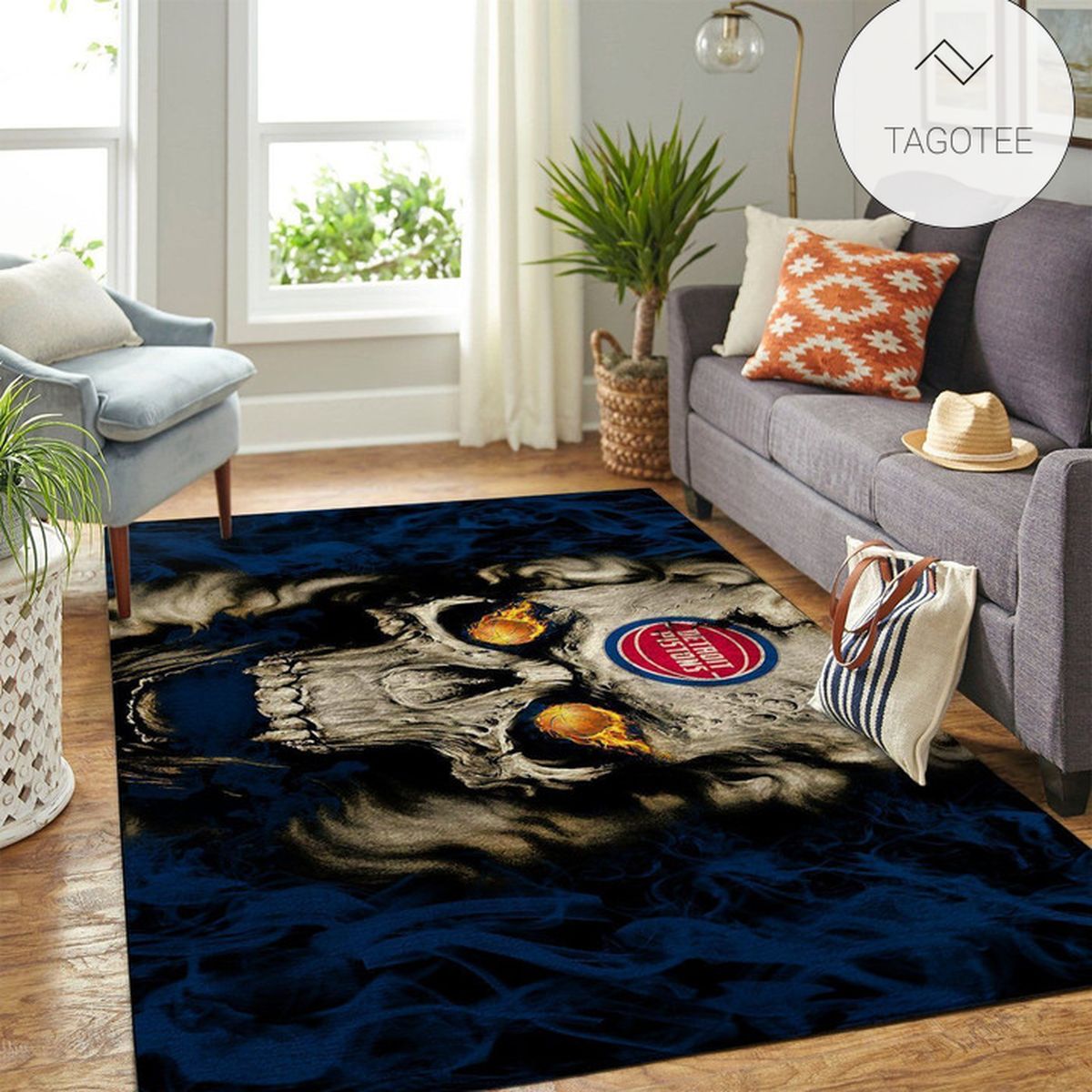 Detroit Pistons Nba Team Logo Skull Style Nice Gift Home Decor Rectangle Area Rug Detroit Pistons Nba Team Logo Skull Style Nice Gift Home Decor Rectangle Area Rug