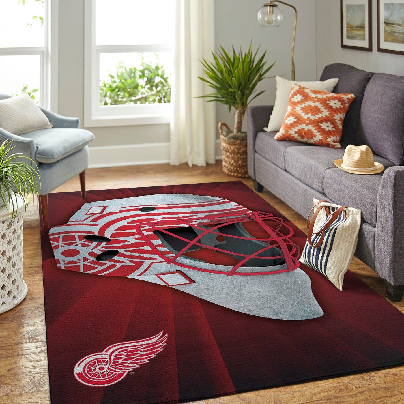 Detroit Red Wings Team Logo Style Nice Gift Home Decor Rectangle Area Rug Detroit Red Wings Team Logo Style Nice Gift Home Decor Rectangle Area Rug