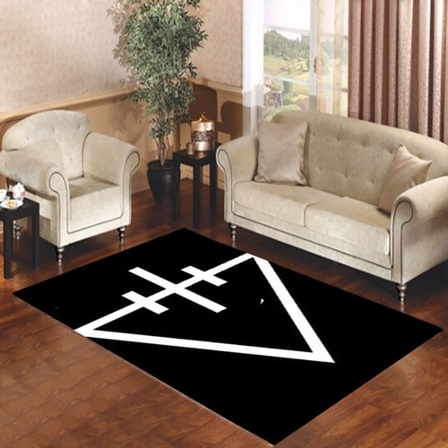 Devil Wears Prada Logo On Black Living Room Carpet Rugs Devil Wears Prada Logo On Black Living Room Carpet Rugs