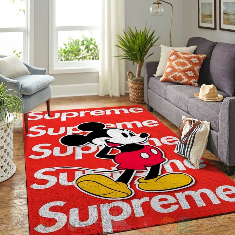Disney Mickey Mouse Supreme Red Inspired Rug Disney Mickey Mouse Supreme Red Inspired Rug