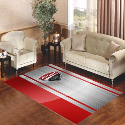 Ducati Corse Red Logo Living Room Carpet Rugs Ducati Corse Red Logo Living Room Carpet Rugs