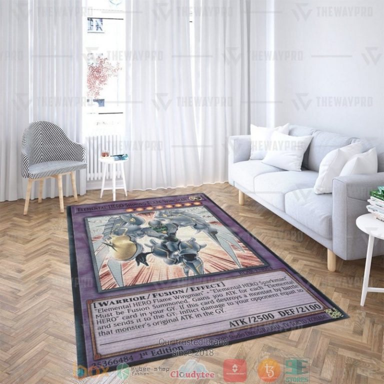 Elemental-Hero-Shining-Flare-Wingman-Carpet-Rug-1