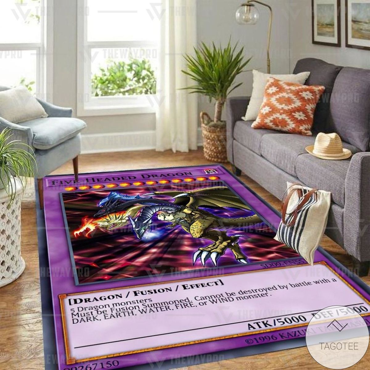 Five Headed Dragon Custom Rug Five Headed Dragon Custom Rug