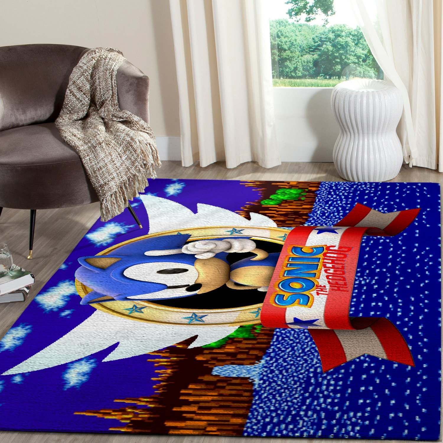 Game Lovers - Sonic The Hedgehog Film Area Rug Carpet - Gaming Home Decor Game Lovers - Sonic The Hedgehog Film Area Rug Carpet - Gaming Home Decor