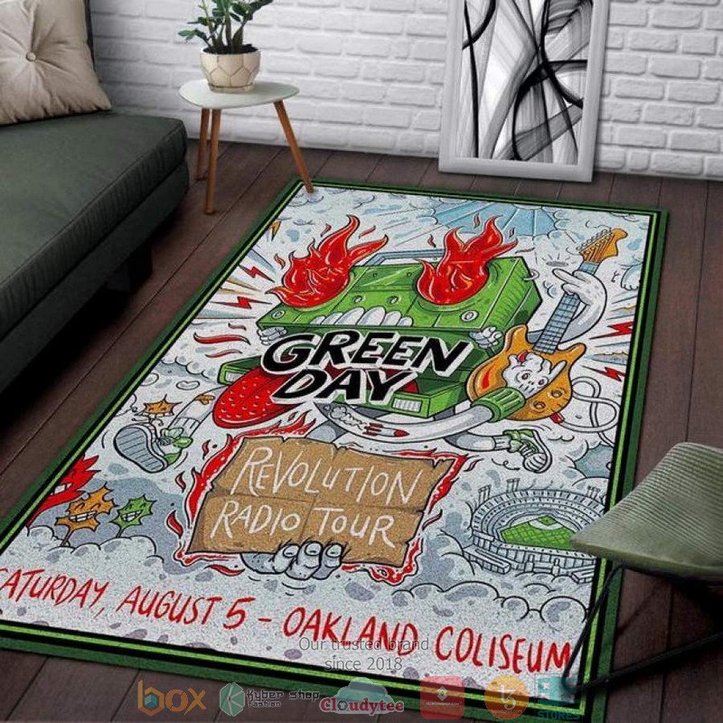 Green Day Revolution Radio Rug Carpet Green Day Revolution Radio Rug Carpet