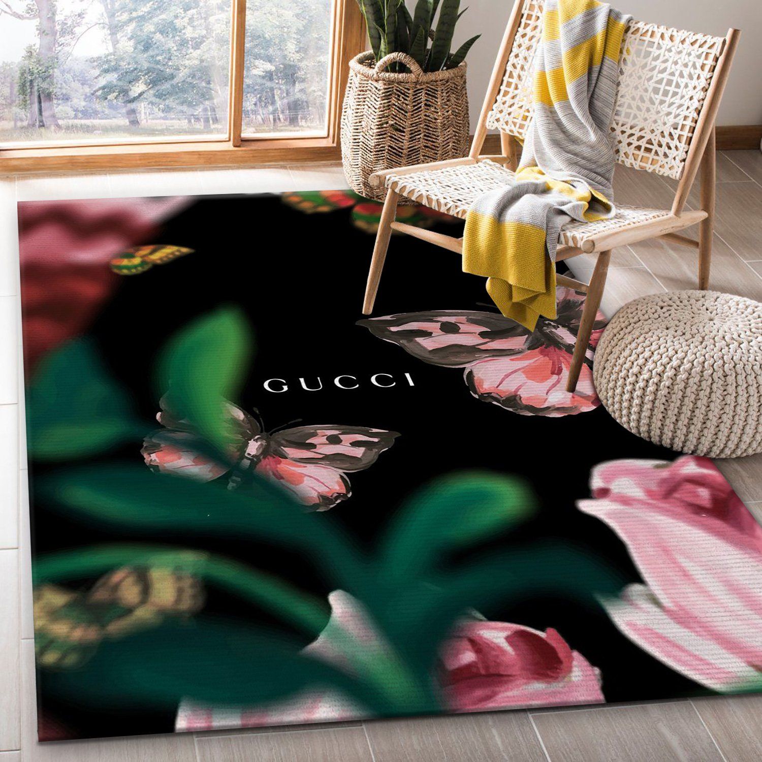 Gucci Butterflies Area Rug Living Room Rug Christmas Gift Us Decor Gucci Butterflies Area Rug Living Room Rug Christmas Gift Us Decor