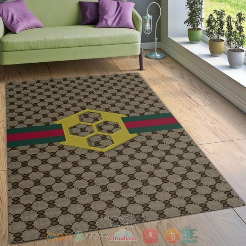 Gucci Gc Brown Pattern Rug Gucci Gc Brown Pattern Rug
