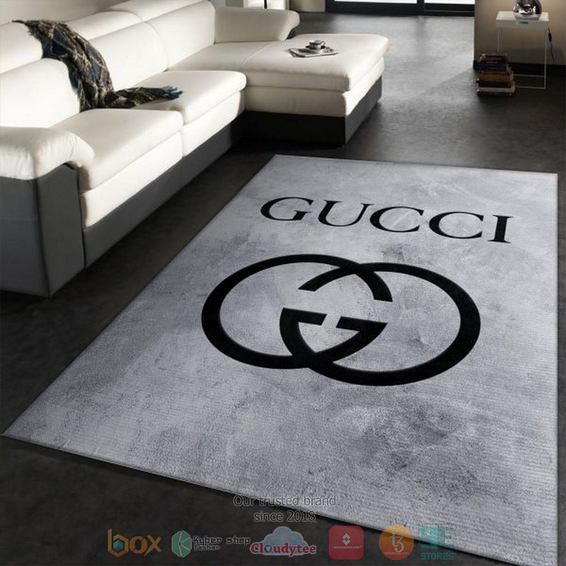 Gucci Gc Luxury Brand Grey Rug Gucci Gc Luxury Brand Grey Rug